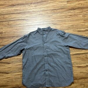 Daniel Cremieux Gray Button Down Collared Shirt Size XL